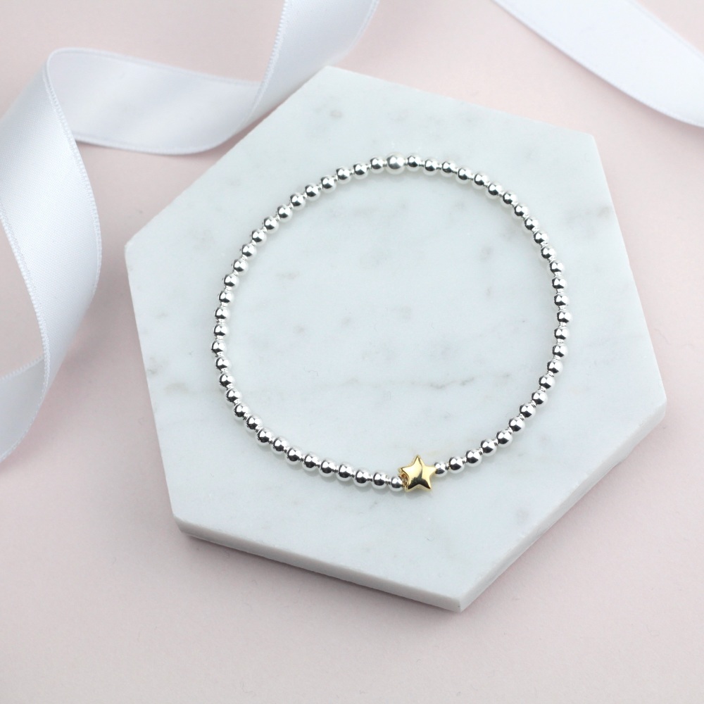 Gold Star Bead Bracelet - Ariana Jewellery