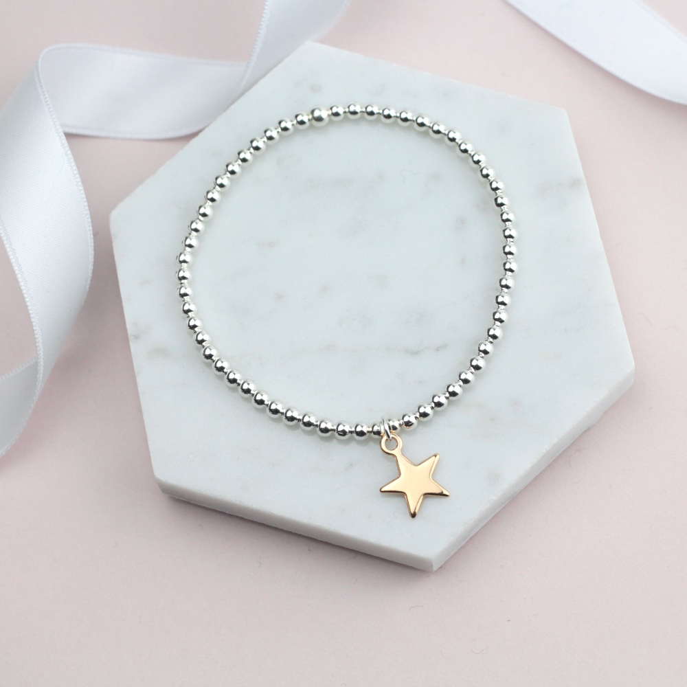 Rose Gold Large Star Bracelet - Ariana Jewellery