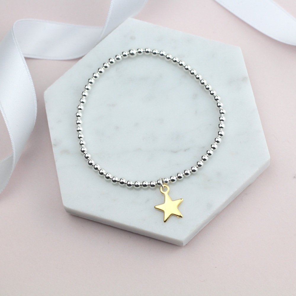 Gold Large Star Bracelet - Ariana Jewellery