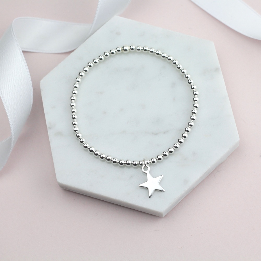 Silver Large Star Bracelet - Ariana Jewellery