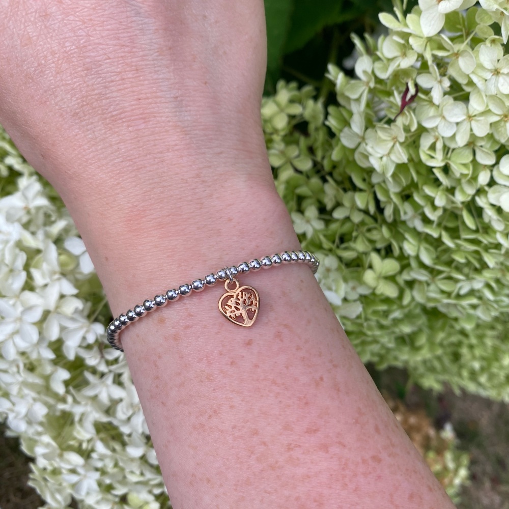 Rose Gold Family Tree Bracelet - Ariana Jewellery
