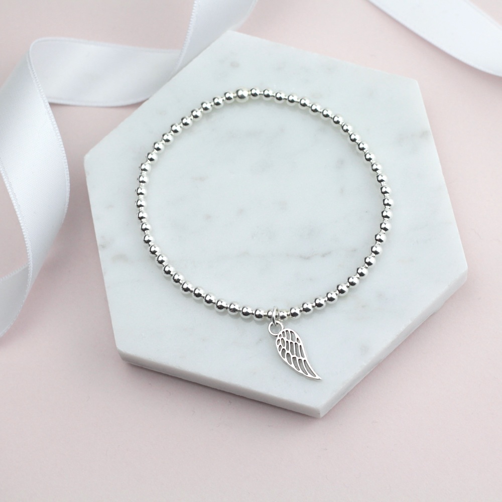 Silver Angel Wing Bracelet - Ariana Jewellery