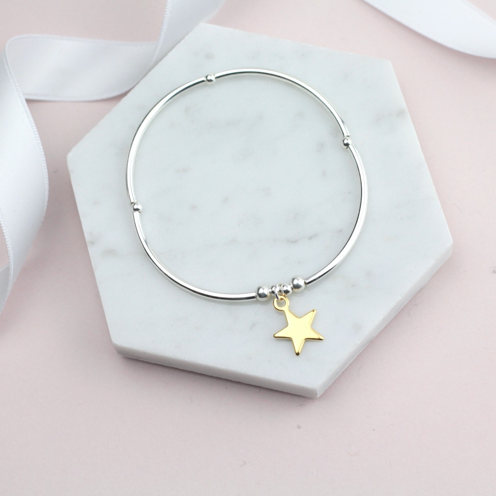 Gold Star Noodle Bracelet - Ariana Jewellery