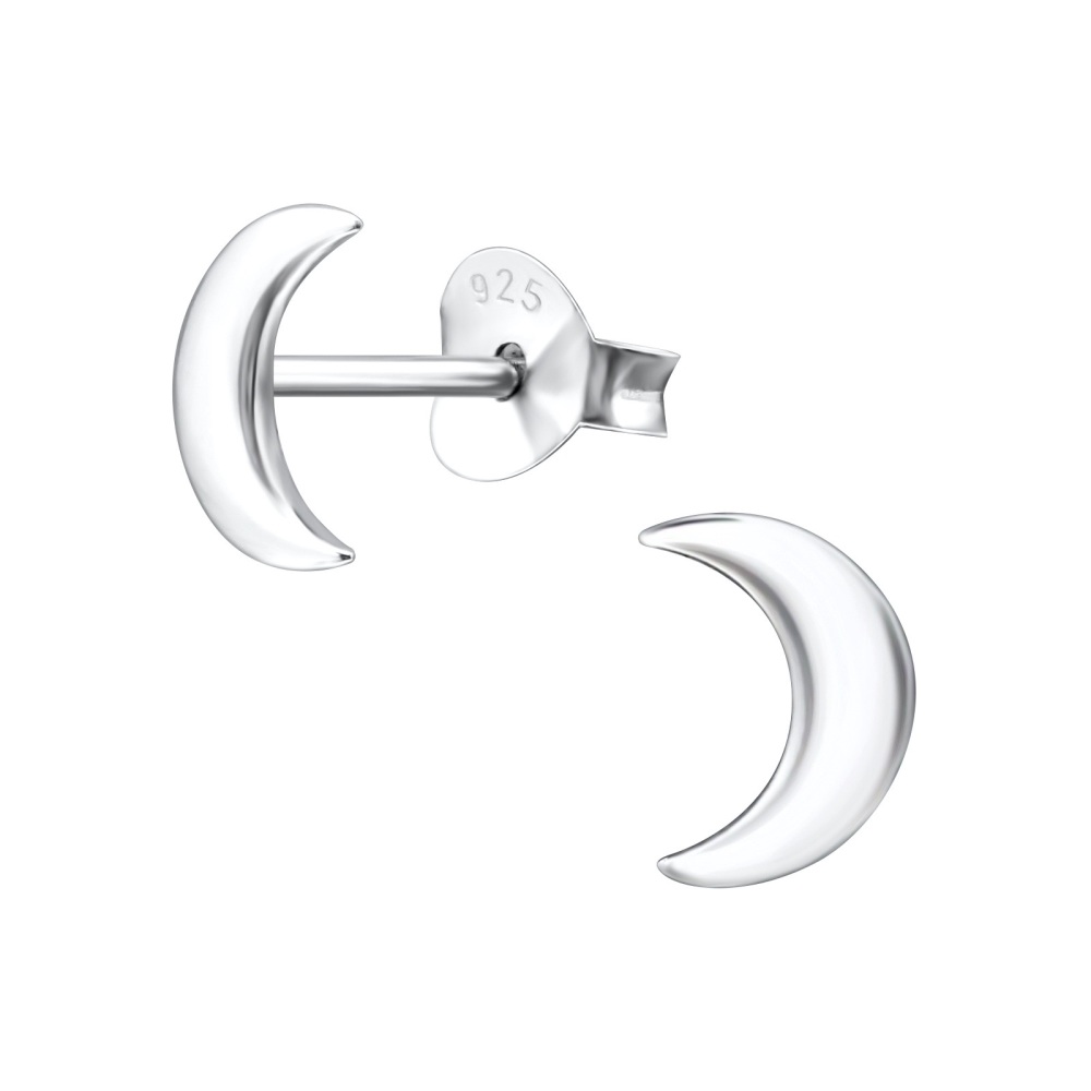 Sterling Silver Moon Earrings - CeFfi Jewellery