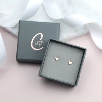 Rose Gold Heart Sterling Silver Earrings - CeFfi Jewellery