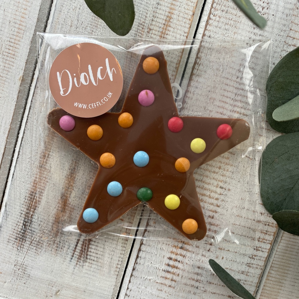 Diolch Chocolate Heart or Star - Various Choice
