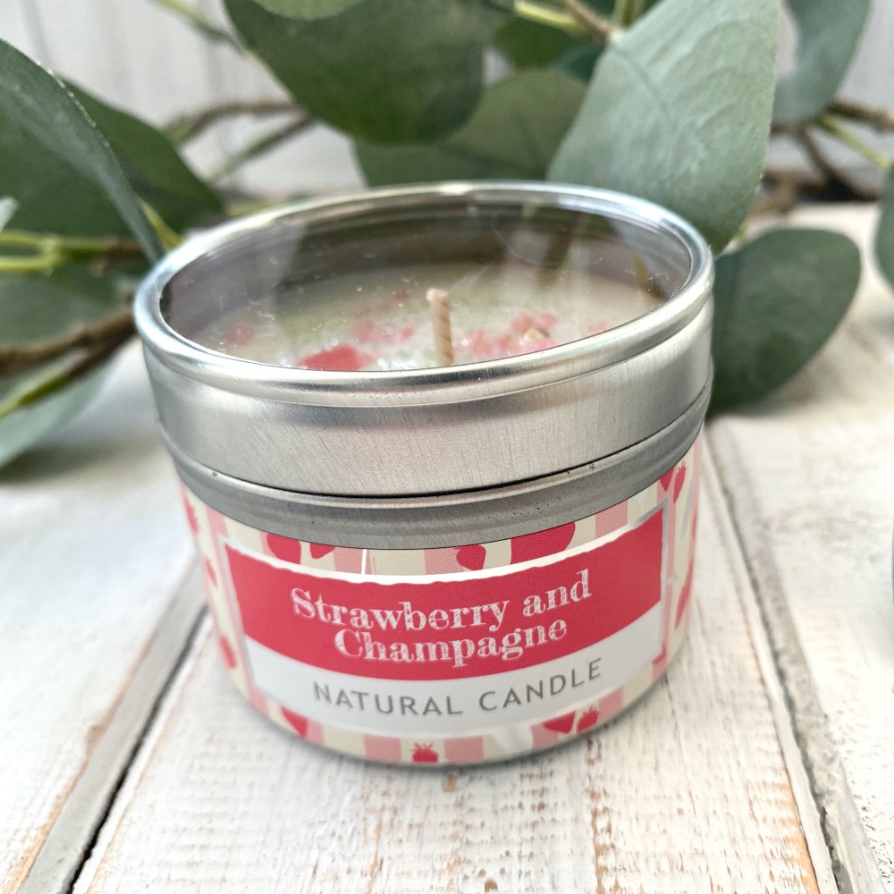 Strawberry & Champagne Natural Soy Wax Candle