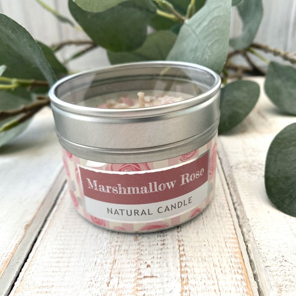 Marshmallow Rose Natural Soy Wax Candle