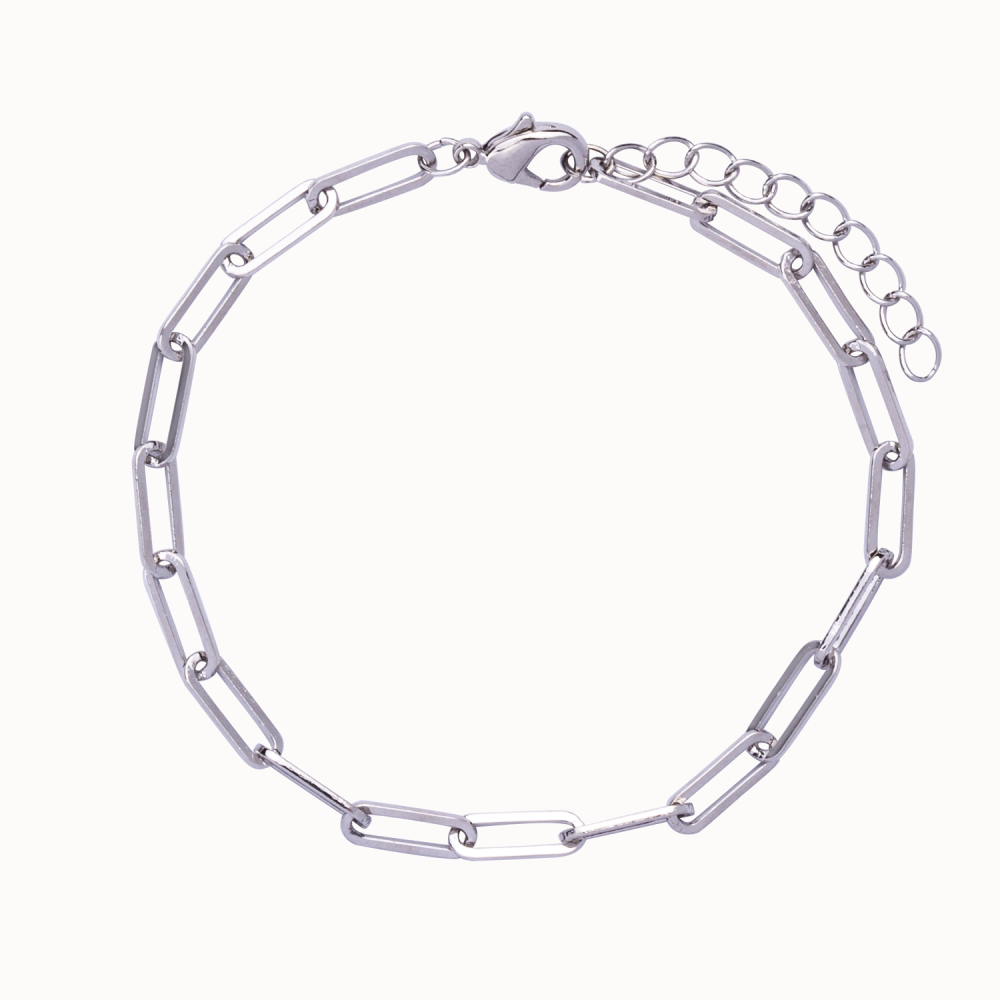 Silver Paperclip Chain Bracelet - D & X Jewellery