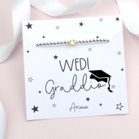 Llongyfarchiadau Wedi Graddio Silver Stretch Bracelet - Ariana Jewellery -  Various Choice 