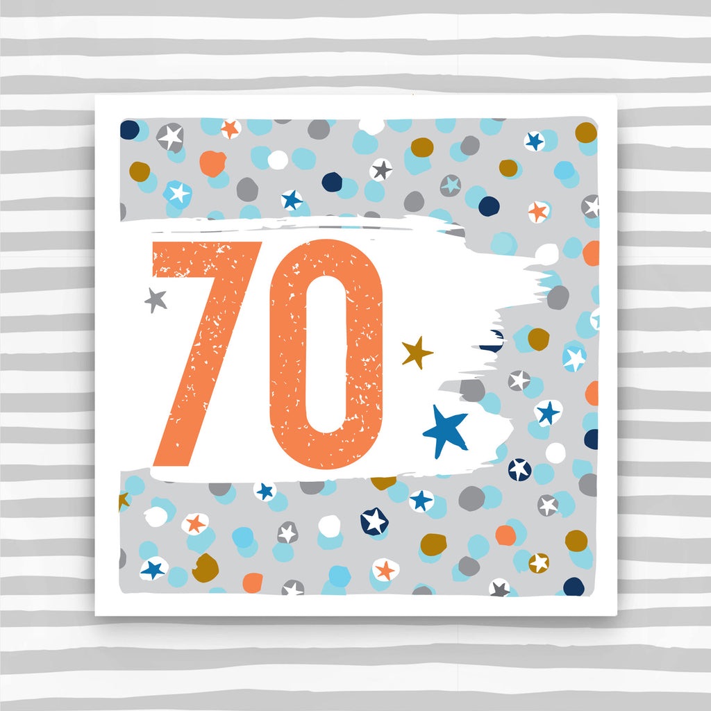 70th Birthday Modern Card