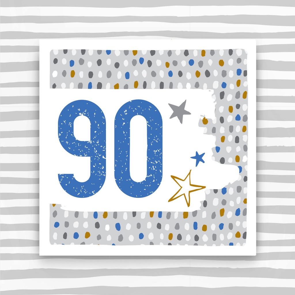 90th Birthday Modern Card