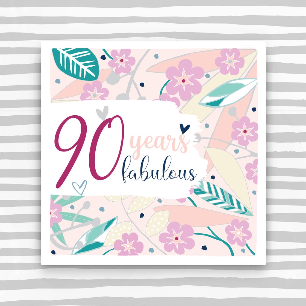 80th Birthday Card years Fabulous