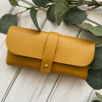 Leather Glasses Case - Mustard