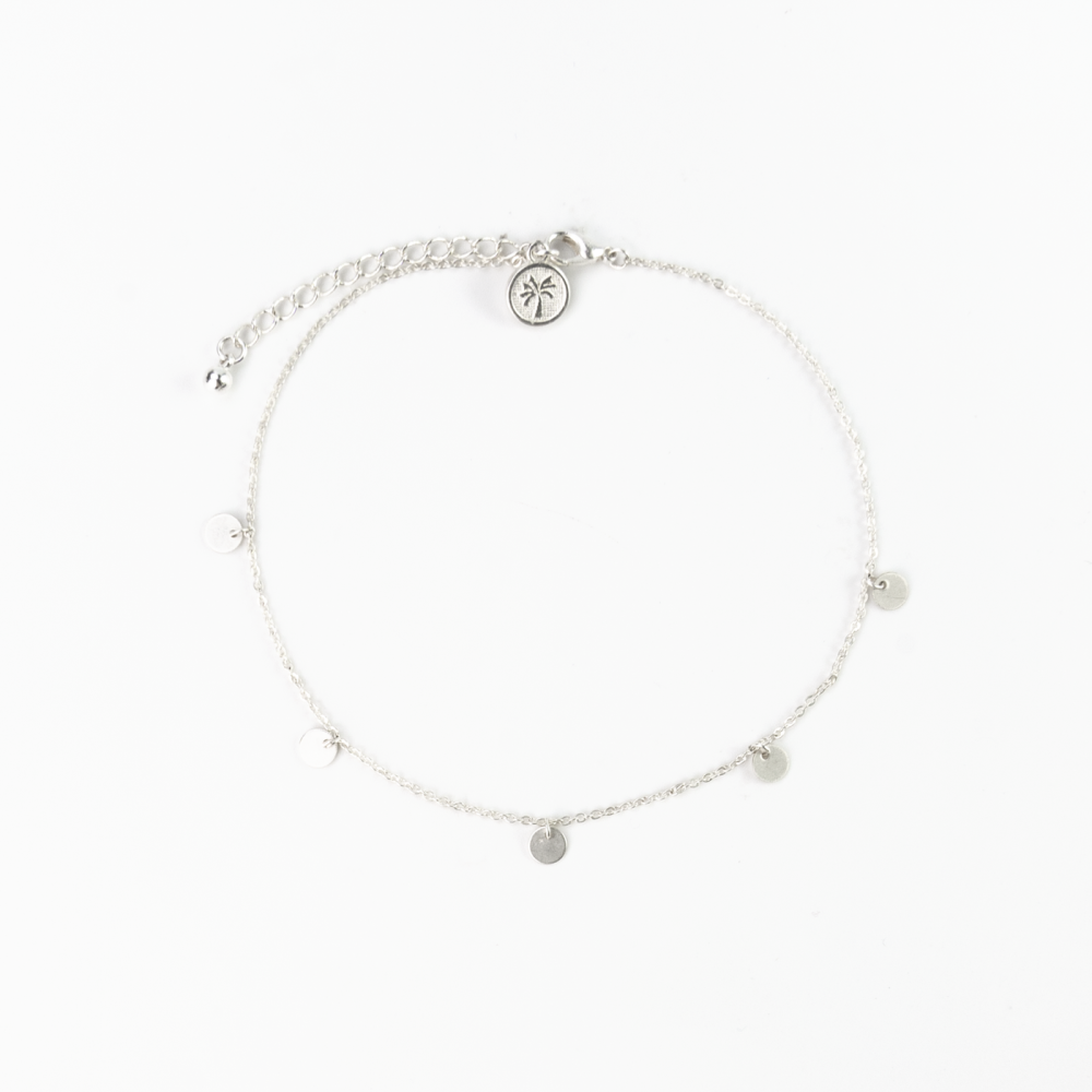 Silver Plated Disc Anklet
