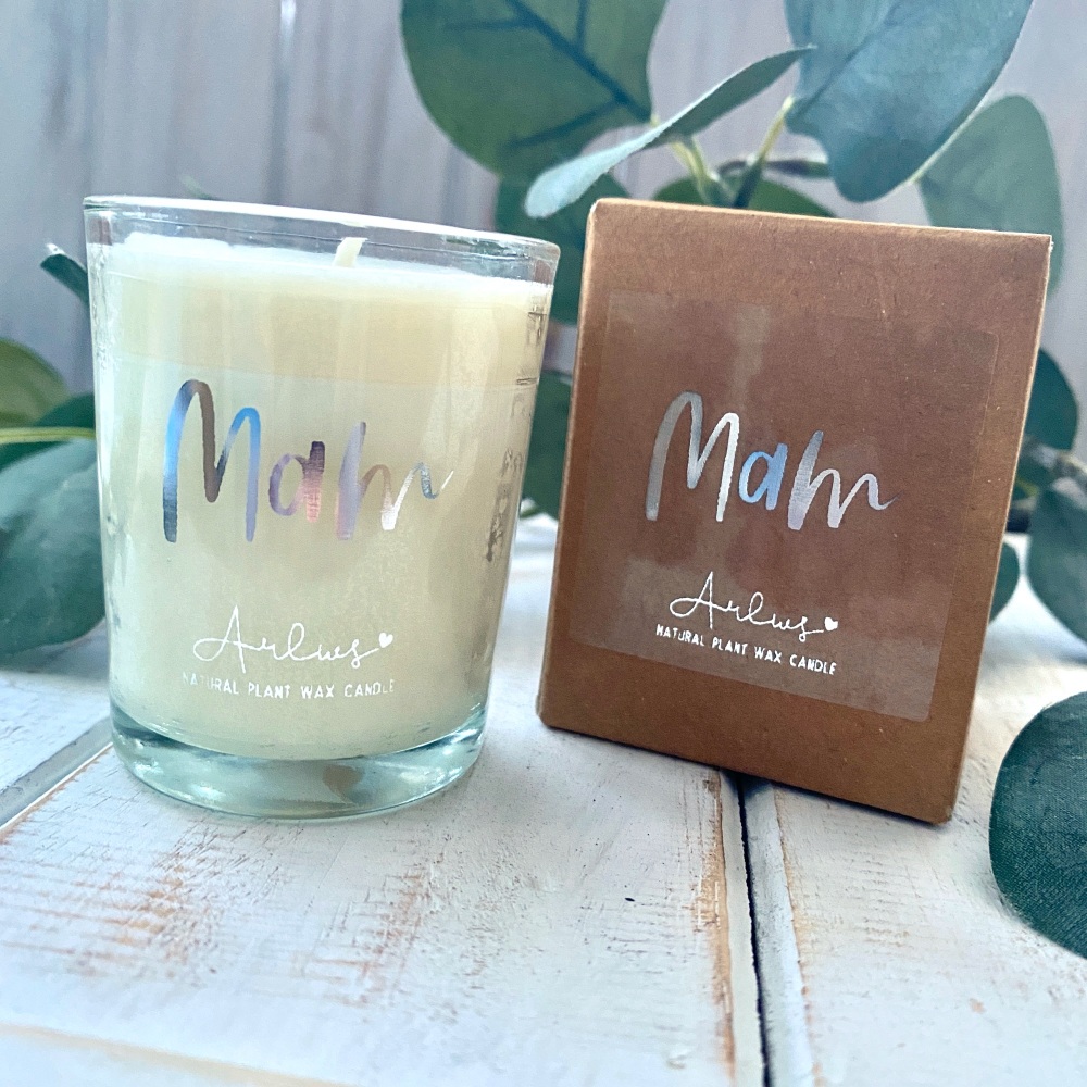 Cannwyll Mam | Welsh Mam Natural Small Candle
