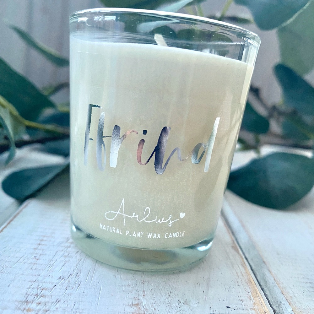 Cannwyll Ffrind | Welsh Friend Natural Small Candle