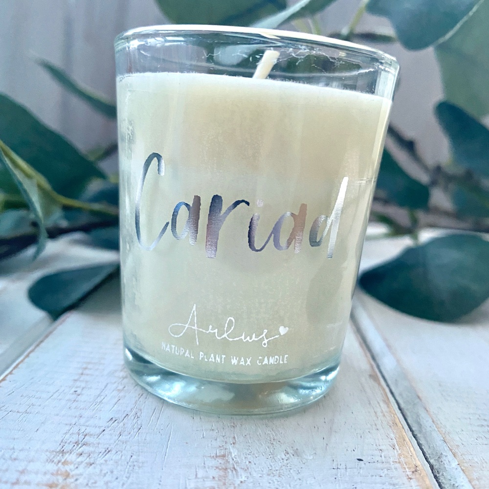 Cannwyll Cariad | Welsh Love Natural Small Candle