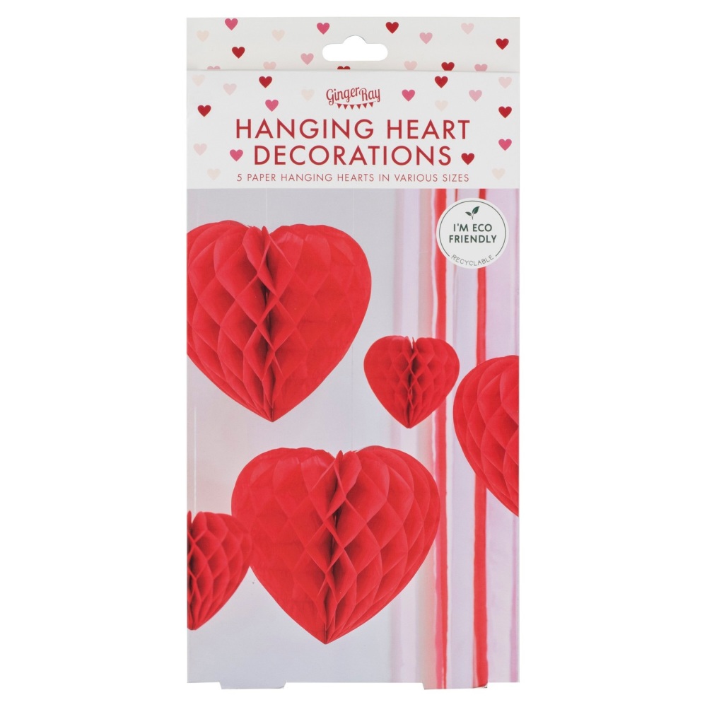 Heart Honeycomb Paper Decoration Pack