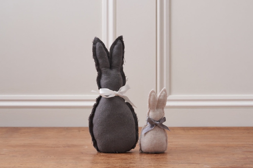 Grey and White Bunnies Decoration