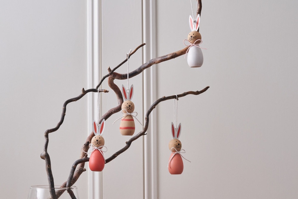 Wooden Hanging Bunny Decoration