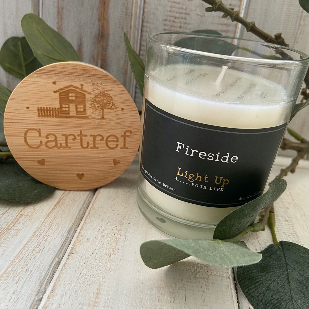 Cannwyll Cartref | Welsh Thank you Bamboo Lid Candle
