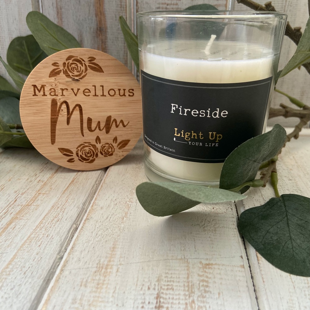 Marvellous Mum Natural Candle with a Bamboo Lid | Various Scent Choice