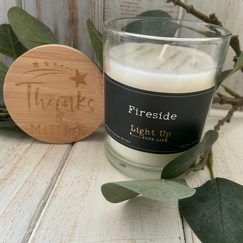 Thanks a Million Natural Candle with a Bamboo Lid | Various Scent Choice