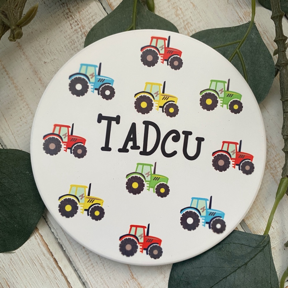 Coaster Tadcu Tractor | Welsh Tadcu Tractor Coaster