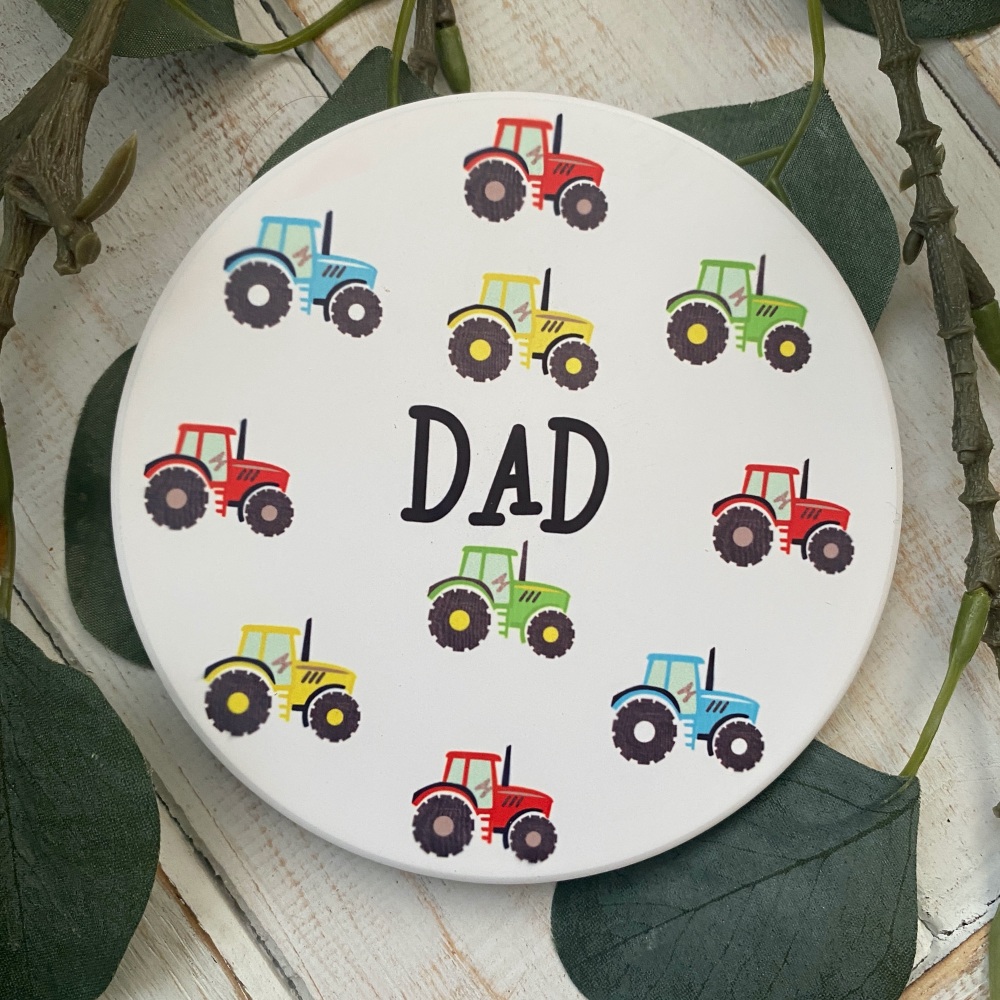 Coaster Dad Tractor | Welsh Dad Tractor Coaster
