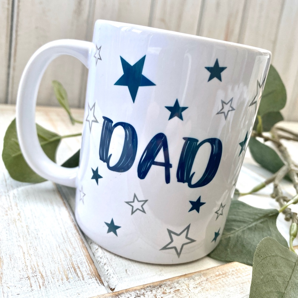 Mwg Serrenog Dad | Welsh Dad Starry Mug