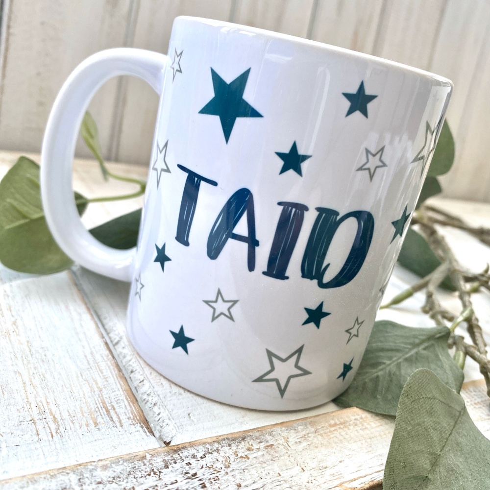 Mwg Serrenog Taid | Welsh Taid Starry Mug