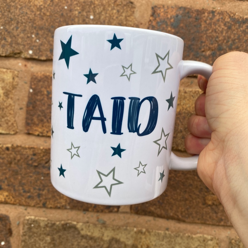 Mwg Serrenog Taid | Welsh Taid Starry Mug