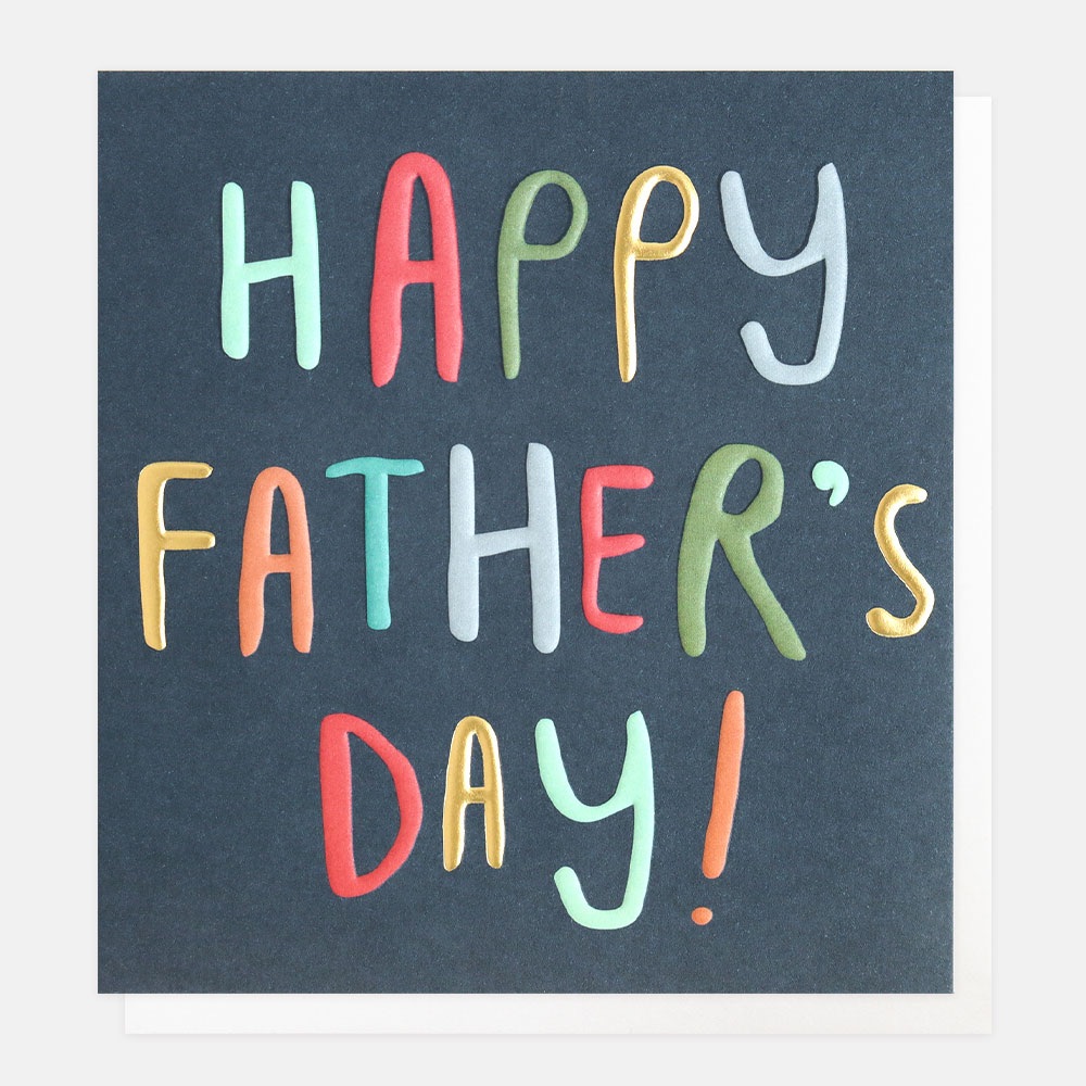 Happy Father's Day Modern Foiled Card wrd044