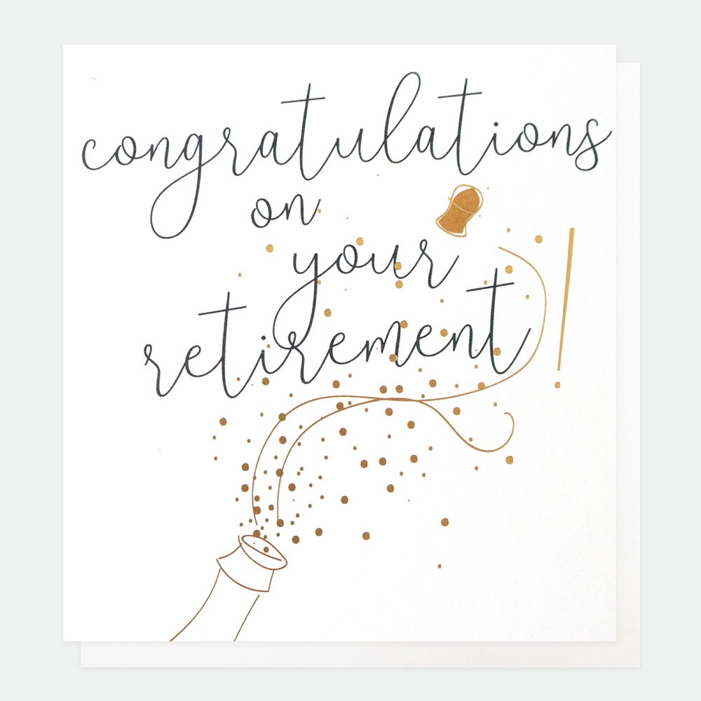 Congratulations on Your Retirement Modern Foiled Card