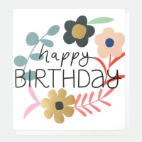 Happy Birthday Flowery Card
