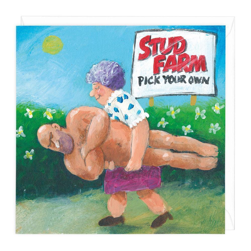 Stud Farm Pick your Own Funny Card
