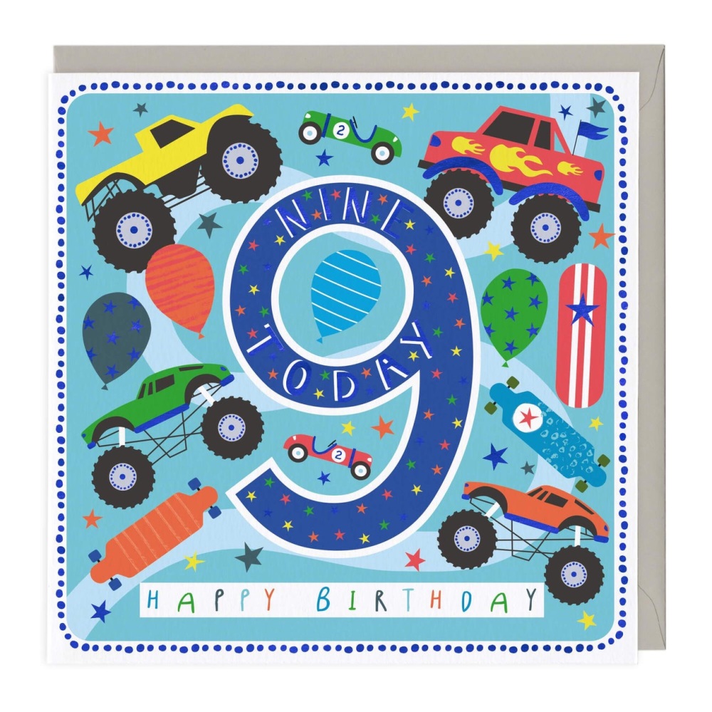 Happy 9th Birthday Card Happy 9th Birthday Card