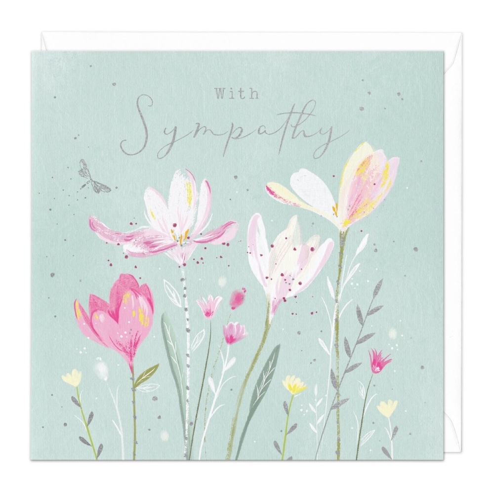 Delicate Flowers Sympathy Card