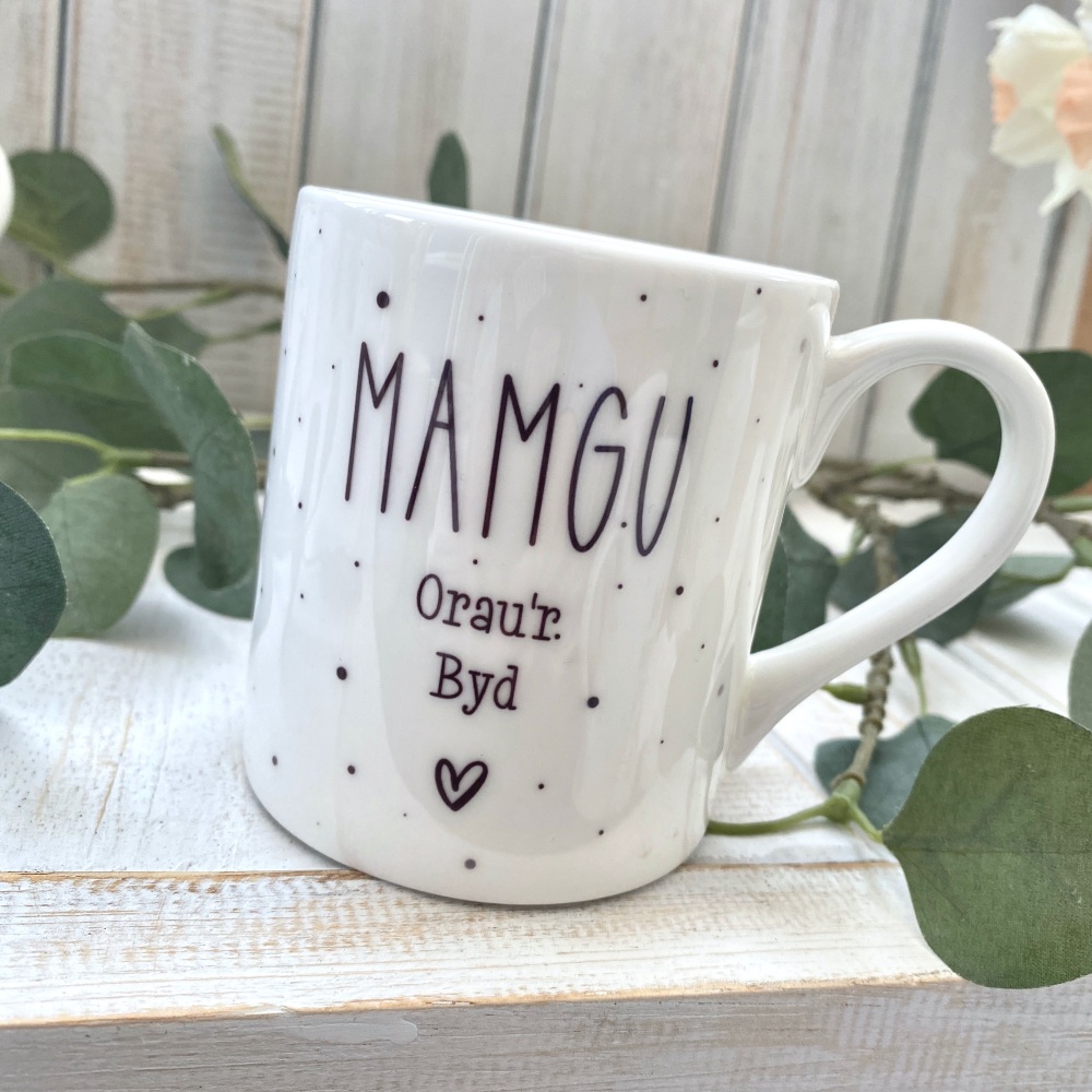 Mwg Mamgu Orau'r Byd Tsiena | Welsh Mamgu Bone China Mug