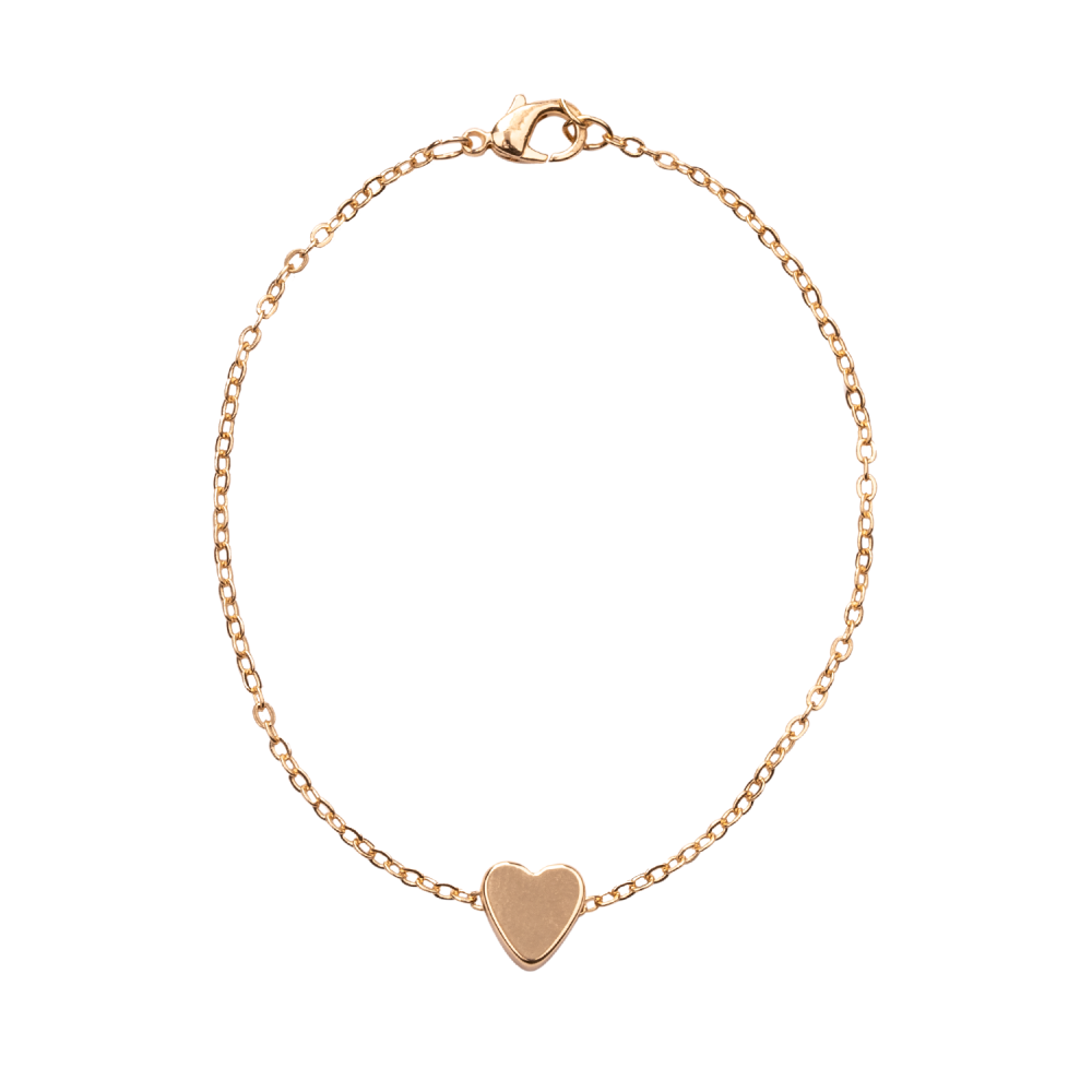 Gold Heart Chain Bracelet | D & X Jewellery
