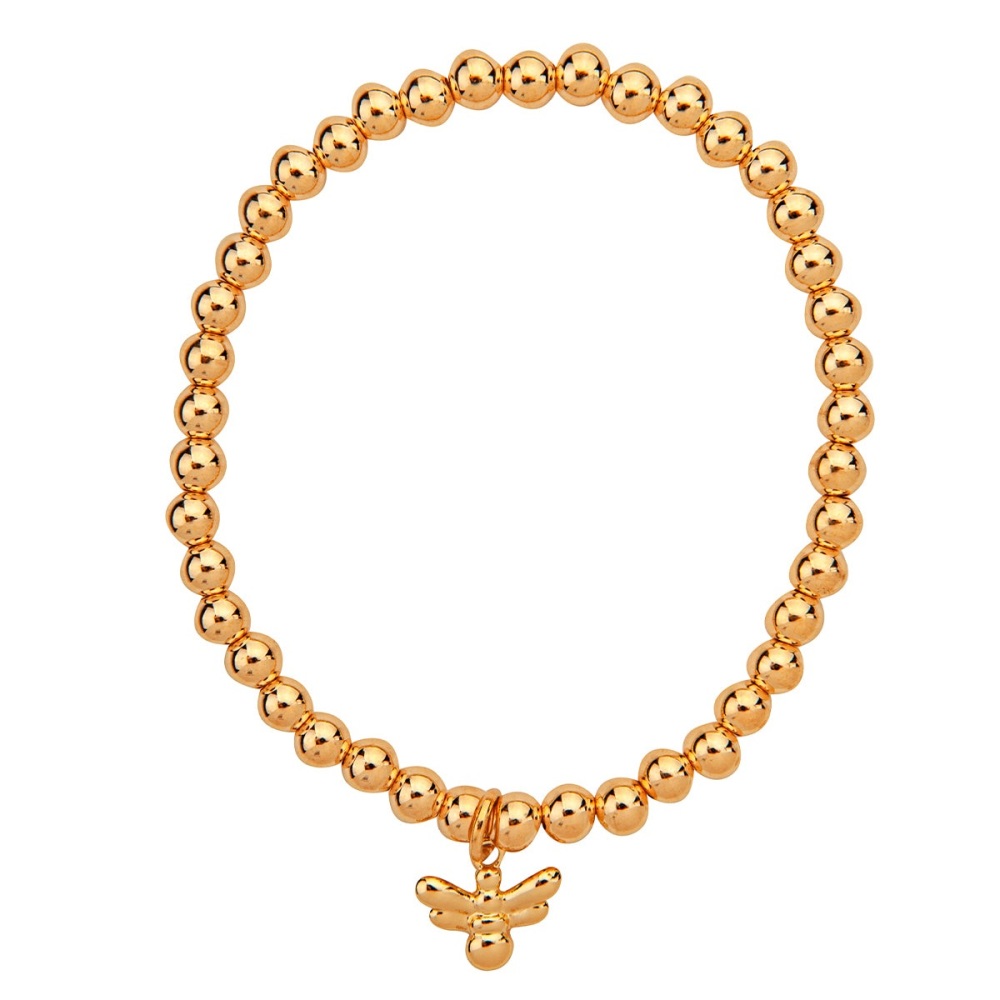 Gold Bee Stretch Bracelet | D & X Jewellery