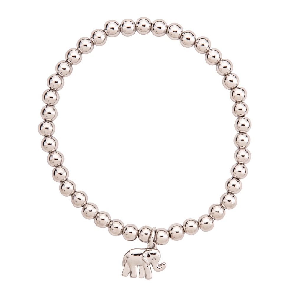 Silver Elephant Stretch Bracelet | D & X Jewellery