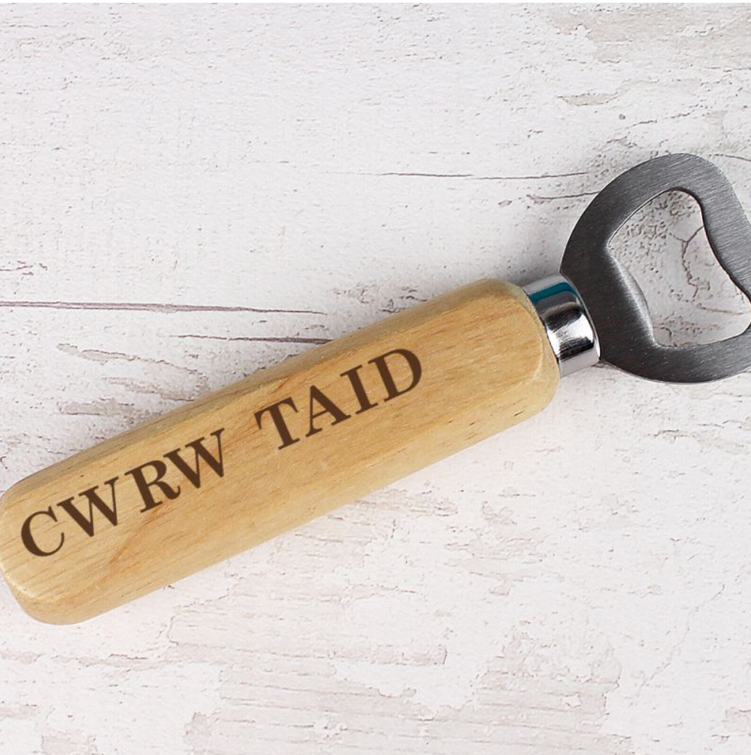 Cwrw Taid Agorwr Botel | Welsh Grandad's Beer Wooden Bottle Opener