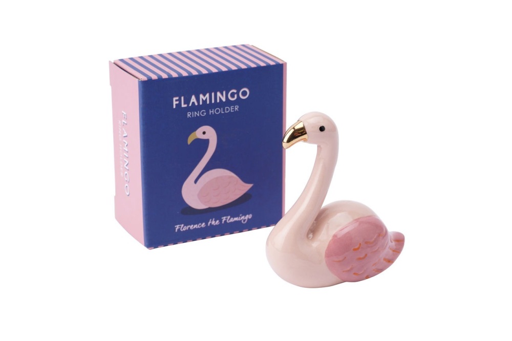 Flamingo Ceramic Ring Holder