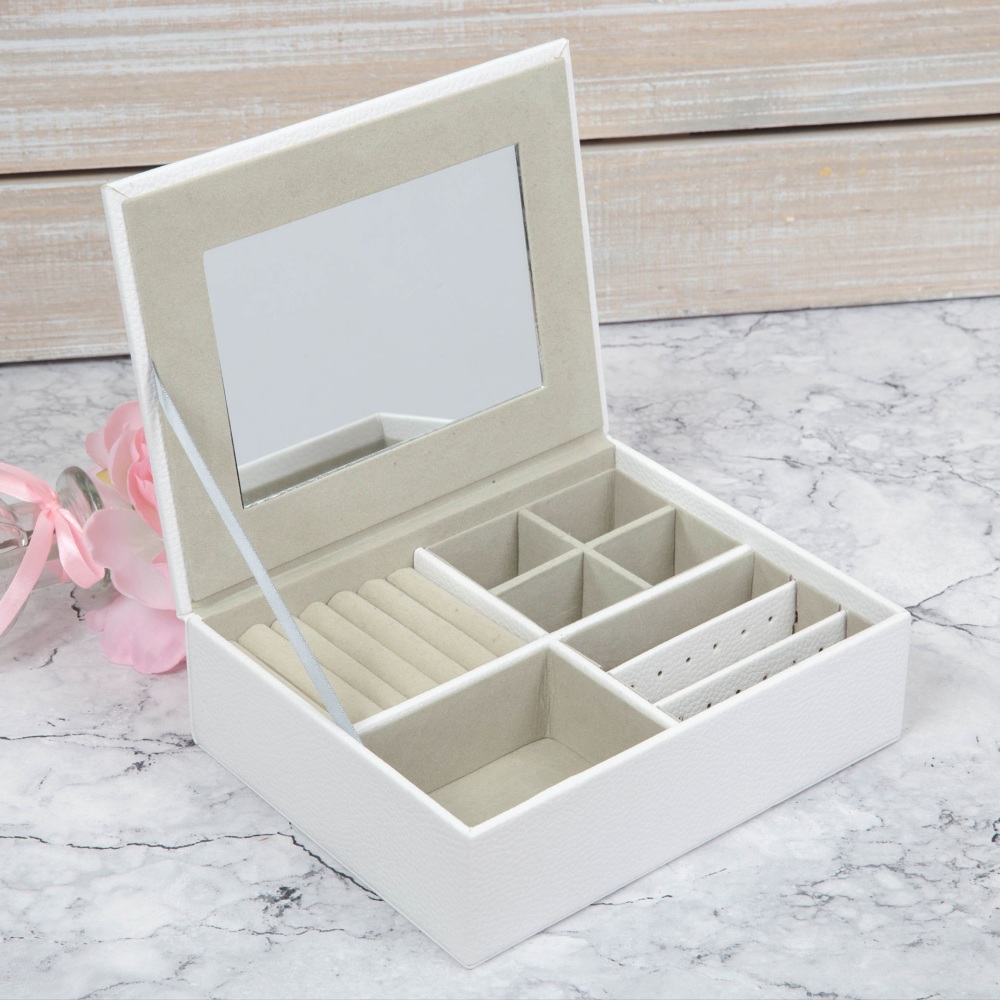 White and Rose Gold Jewellery Box | Jewellery Box in Rose Gold & White
