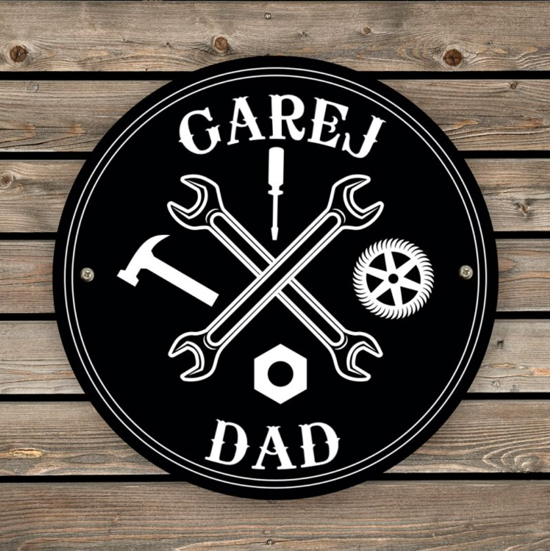 Garej Dad Addurn Arwydd | Welsh Dad's Garage Sign