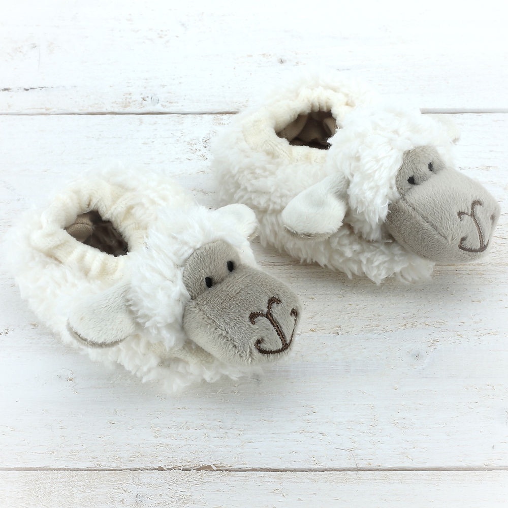 Sheep Baby Booties | Plush Sheep Baby Slipper Boots
