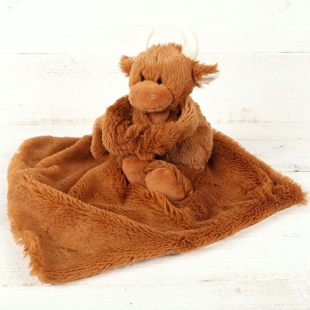 Cow Baby Comforter - Brown