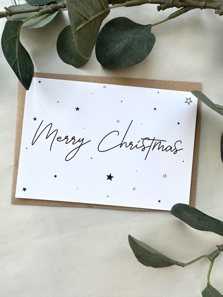 Merry Christmas Modern Small Card